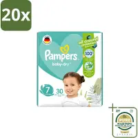 Pampers 20 x – Luiers – Active Baby Dry Maat 7 – 30 Luiers - Wasstrips - Luiers Voor Baby - Droge Luiers - Comfortabele Luiers - Langdurige Droogheid - Huidbescherming