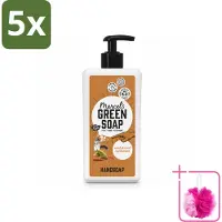 Marcel's Green Soap 5 x - Handzeep - Sandelhout & Kardemom - Voor dagelijks gebruik - 500 ml - Bulkverpakking - Handzeep - Douchemop - Natuurlijke handzeep