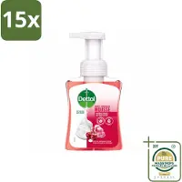 Dettol 15 x - Foam Handzeep - Rozen & Kersenbloesem - Zacht Mouse - 250 ml - Wasstrips - Handzeep - Schuimhandzeep - Antibacterieel Handzeep - Zachte Handzeep - Handzeep Rozen En Kersenbloesem