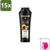 GLISS 15 x - Shampoo - Ultimate Repair - Voor Intensief Herstel - 250 ml - Bulkverpakking - Herstel haar - Douchemop - Beschadigd haar