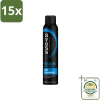 Syoss 15 x - Volume Droogshampoo - Shampoo - Voor Volumeboost - 200ml - Wasstrips - Volumeboost Haar - Droogshampoo - Fris Haar - Haarversterking - Panthenol