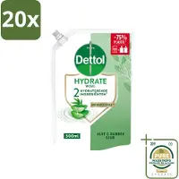 Dettol 20 x - Handzeep Navulling - Hydrate - Aloë Vera & Bamboe - 500 ml - Wasstrips - Handzeep Navulling - Handzeep Hydrate - Handzeep Aloë Vera - Handzeep Bamboe - Handzeep Antibacterieel