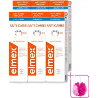 Elmex 6 x - Tandpasta - Anti Cariës Whitening - Dual Protective Shield - 75 ml - Bulkverpakking - Tandpasta anti cariës - Douchemop - Witte tanden