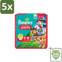 Pampers 5 x – Luierbroekjes – Baby Dry Pants Paw Patrol Maat 4 – 25 Luiers - Grootverpakking - Vaatwasstrips - Baby Luier - Luierbroek - Droge Luier - Luier Voor Baby - Luier Broek