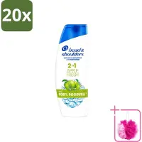Head & shoulders 20 x - Shampoo - 2-in-1 - Apple Fresh - 100% Roosvrij - 300 ml - Bulkverpakking - Anti-roos shampoo - Douchemop - Hoofdproblemen