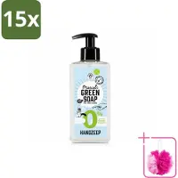 Marcel's Green Soap 15 x - Handzeep 0% - Zachte verzorging - 250 ml - Bulkverpakking - Handzeep 0% - Douchemop - Gevoelige huid