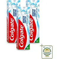 Colgate 3 x – Tandpasta – White Teeth – 75 ml - Wasstrips - Wittere Tanden - Tandenborstel - Mondverzorging - Tandpasta - Tanden Reinigen
