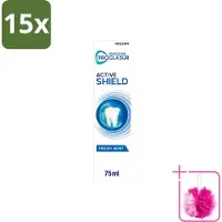 Sensodyne 15 x - Tandpasta - ProGlasur Active Shield - Fresh Mint - Frisse Munt - 75 ml - Bulkverpakking - Tandpasta - Douchemop - Glazuurbescherming