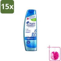 Head & shoulders 15 x - Anti-Roos Shampoo - Pure Intense - Hoofdhuid Detox - 250 ml - Bulkverpakking - Hoofdhuid detox - Douchemop - Roosbestrijding