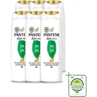 Pantene 6 x - Shampoo - Glad & Zijdezacht - Voedt en Versterkt - Voor Pluizig Haar - 225 ml - Grootverpakking - Vaatwasstrips - - Shampoo - Pluizig Haar - Zijdezacht Haar - Voeding Haar