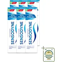 Sensodyne 6 x – Tandpasta – Extra Fresh Gel – 75 ml - Wasstrips - Gevoelige Tanden - Tandgevoeligheid - Fris Mondgevoel - Tandpasta - Fluoride