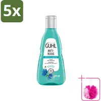 Guhl 5 x - Shampoo - Anti-Roos - 250 ml - Bulkverpakking - Anti-roos shampoo - Douchemop - Roosvrije hoofdhuid