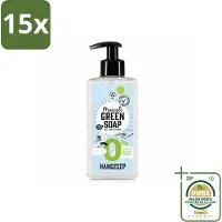Marcel's Green Soap 15 x - Handzeep 0% - Zachte verzorging - 250 ml - Wasstrips - Handzeep 0% - Gevoelige Huid - Milde Reiniging - Plantaardige Glycerine - Allergie Vrij