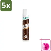 Batiste 5 x - Dark & Deep Brown - Droogshampoo - Speciaal Voor Donkerbruin Haar - Verfrist en Geeft Volume - 200ml - Bulkverpakking - Donker haar - Douchemop - Droogshampoo