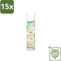 Batiste 15 x - Nude - Droogshampoo - Frisse Look - Volume en Textuur - 200ml - Grootverpakking - Vaatwasstrips - Droogshampoo - Fris Haar - Natuurlijk Haar - Schone Haardos - Haarkleur