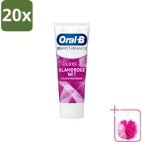 Oral-B 20 x - 3D White Advanced – Tandpasta – Luxe – Glamorous White – 75 ml - Bulkverpakking - Tandpasta - Douchemop - Witte tandpasta