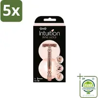 Wilkinson 5 x Sword - Scheermes - Intuition Rose Gold - Luxe - 10 mesjes - Grootverpakking - Vaatwasstrips - Scheermes - Veiligheidsscheermes - Rose Gold - Intuïtie - Scheren