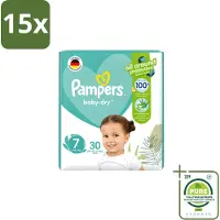 Pampers 15 x – Luiers – Active Baby Dry Maat 7 – 30 Luiers - Grootverpakking - Vaatwasstrips - Luiers Voor Baby - Droge Luiers - Comfortabele Luiers - Langdurige Droogheid - Huidbescherming