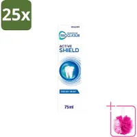 Sensodyne 25 x - Tandpasta - ProGlasur Active Shield - Fresh Mint - Frisse Munt - 75 ml - Bulkverpakking - Tandpasta - Douchemop - Glazuurbescherming