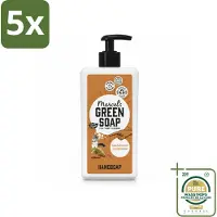 Marcel's Green Soap 5 x - Handzeep - Sandelhout & Kardemom - Voor dagelijks gebruik - 500 ml - Wasstrips - Handzeep - Sandelhout - Kardemom - Natuurlijke Handzeep - Geur