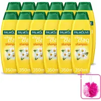 Palmolive 12 x - Shampoo - Elke Dag - Kamille-Extract - Voor Normaal Haar - 350 ml - Bulkverpakking - Shampoo elke dag - Douchemop - Kamille-extract