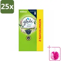 Glade 25 x - Touch & Fresh Navulling - Lelietje-van-dalen - 2 × 10 ml - Bulkverpakking - Navulling Muguet - Douchemop - Touch & Fresh