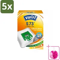 Swirl 5 x – Stofzuigerzakken – S73 – 4 zakken - Bulkverpakking - Stofzuigerzakken - Douchemop - Zuigkracht