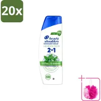 Head & shoulders 20 x – 2-in-1 – Menthol Fresh – 300 ml - Bulkverpakking - Anti-roos shampoo - Douchemop - 2-in-1 shampoo