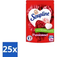Soupline 25 x – Wasverzachtertabletten – Harten Straling van Passiebloemboeket - 28 tabletten - Voordeelverpakking - 25 stuks