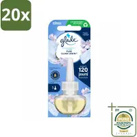 Glade 20 x - Navulling Elektrische Olie - Pure Clean Linen - Zonder Houder - Wasstrips - Luchtverfrisser - Geur - Fris - Essentiële Oliën - Geurafgifte