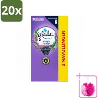 Glade 20 x - Touch & Fresh Navulling - Tranquil Lavender & Aloë - 2 × 10 ml - Bulkverpakking - Geur - Douchemop - Ontspanning
