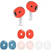 Kwmobile 10x Siliconen hoesje voor Apple Airpods 4 oordopjes - Siliconen beschermhoes voor in-ear koptelefoon set - meerkleurig
