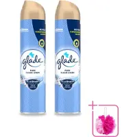 Glade 2 x – Luchtverfrisser Spray – Pure Clean Linen – 300 ml - Bulkverpakking - Luchtverfrisser linnen geur - Douchemop - Frisse luchtverfrisser spray