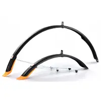 Simpla Ubiquit SDL 45mm 28" fietsspatbord set zwart-oranje