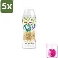 Dreft 5 x - Ultimate Care - Wasverzachter - Geurbooster - Gekleurde Was - Witte Bloem - 15 Wasbeurten - Bulkverpakking - Wasmiddel - Douchemop - Geurbooster