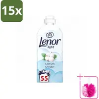 Lenor 15 x Light - Wasverzachter - Katoen - Fris & Zacht - 55 Wasbeurten - Bulkverpakking - Wasverzachter katoen - Douchemop - Wasverzachter fris