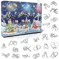 Snq Puzzel Adventskalender – Adventskalender – Kerstkalender voor Kinderen en Volwassenen – 24 Delen – Voor Jongens en Meisjes – Geschikt voor het Hele Gezin