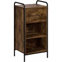 vidaXL Dressoir Gerookt eiken 97 x 33 x 81 cm Bewerkt hout
