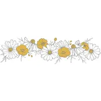 Lilipinso Chamomile Muursticker XL - Flowers Braid (op=op)