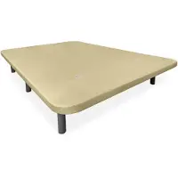Dripio Gestoffeerd bedframe, 90x190 cm, 27 cm hoog, beige, 3D-stof
