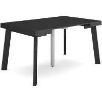 Dripio Uitschuifbare eettafel voor de console, 140 cm, zwart, geschikt voor 6 personen