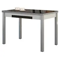 Dripio Uitschuifbare keukentafel met vleugels, zwart, 50x90 cm