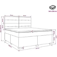 vidaXL Boxspringbed met matras Donkergroen 140 x 200 cm Fluweel
