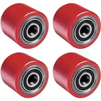 Dripio 4 Polyurethanwielen, 80x70 mm, asdiameter 20 mm, draagvermogen 600 kg