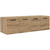 Syfax Wandkast 2 st 120 x 36,5 x 35 cm Bewerkt hout Artisan eiken
