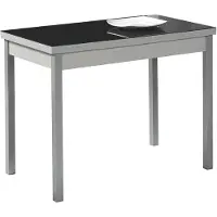 OEM Uittrekbare keukentafel, metaal, zwart, 90x50 cm