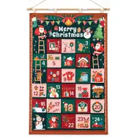 Dripio Adventskalender van stof, geschikt om zelf te vullen, in meerdere kleuren, afmetingen 30x20x1 cm
