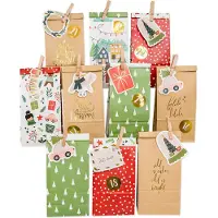 OEM Adventskalenderzakjes, set 1, papier, herbruikbaar