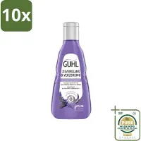 Guhl 10 x - Shampoo - Zilverglans & Verzorging - 250 ml - Wasstrips - Zilverglans Shampoo - Anti-geel Shampoo - Grijs Haar Verzorging - Blond Haar Verzorging - Haarverzorging
