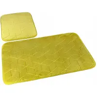 Euromat Olijfgroene Badmat Sumba Antislip Set 2 Delen 45x75cm